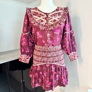 New Love Shack Fancy X Revolve Morrison Top Spiced Apple Red Women's Size S